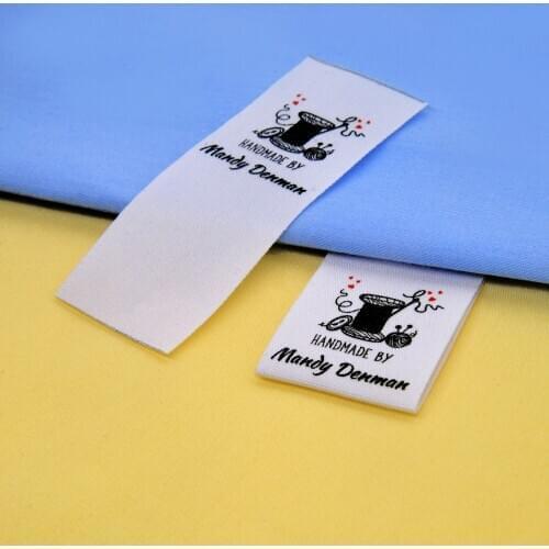 Custom Sewing labels / Brand labels, Custom Clothing Tags, Cotton Ribbon label, Name label (FR113)