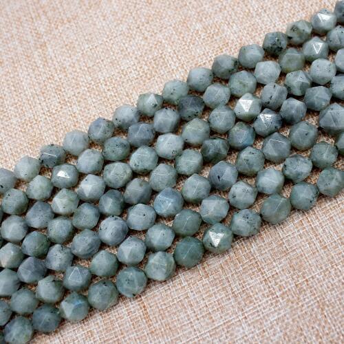 Natural Flash Labradorite Stone Faceted Round Stone Beads For Jewelry Making DIY Necklac