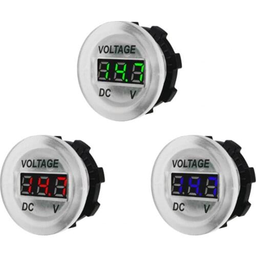 Professional Voltmeter Transparent Digital Display 12V Stable Panel Voltage Meter for Car Accessories Supplies Goods