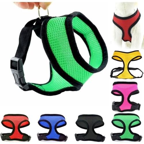 Dog Harness Vest Adjustable Soft Breathable Dog Harness Nylon Mesh Vest Harness for Dogs Puppy Collar Cat Pet Dog Chest Strap