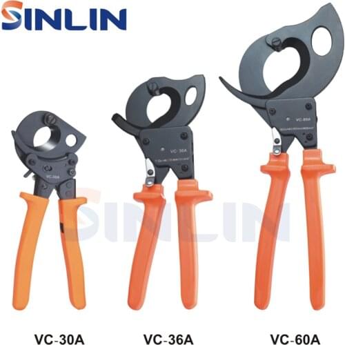 PLIER VC-30A,VC-36A,VC-60A RATCHET CABLE CUTTER TOOLS Cutting capacity 3-Size 32mm-240mm 36mm-300mm 60mm-500mm