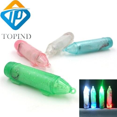 TOPIND 4pcs LED Fishing Bait Fish Lure Underwater Light Deep Drop Attractor Night Flashings Lamp Attracting Fish