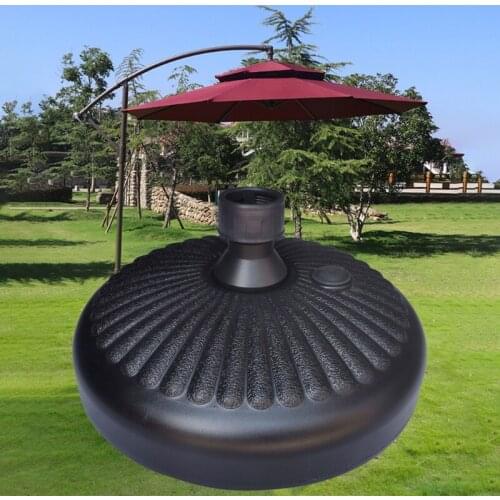 M68E Multipurpose Garden Yard Umbrella Base Stand Round Plastic Patio Umbrella Holder for Outdoor Lawn Garden High Weight Cap