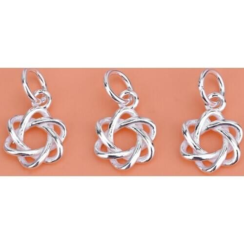 DIY jewelry accessories 925 sterling silver hollowed out hexagram pendant handmade material necklace pendant accessories