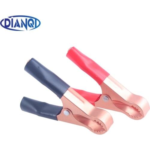 50A Red + Black 80mm Crocodile Car Caravan Van Battery Test Lead Clips Best Promotion Alligator Clips Connector Plug Power