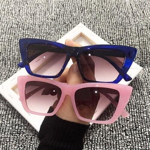 Women Sunglasses Rectangle Vintage glasses Leopard Sunglasses Brand Designer Eyeglass Female Cat Eye Sunglasses