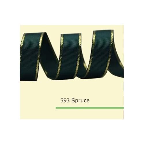1/4 inch(6mm) Gold Metallic Edge Grosgrain Ribbon 28 colors in stock