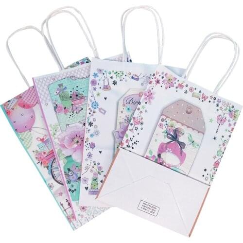 10Pcs/lot Creative Flower Wedding Paper Magazine Storage Portable Bag