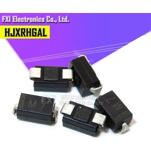 100PCS 1N4007 SMD DIODE M7 1A 1000V IN4007 Rectifier Diode New original