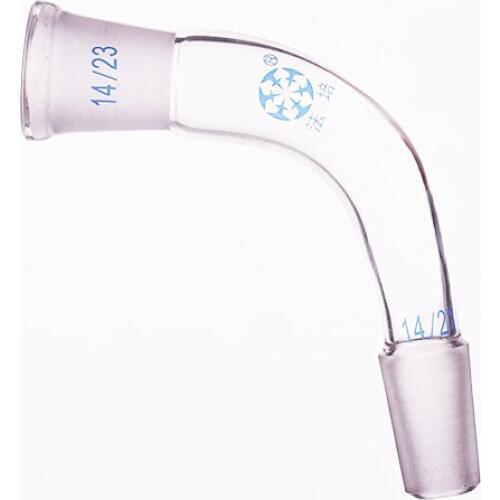 105 degree elbow,Female 14/23,Male 14/23,Standard mouth receiving tube,Frosted tail