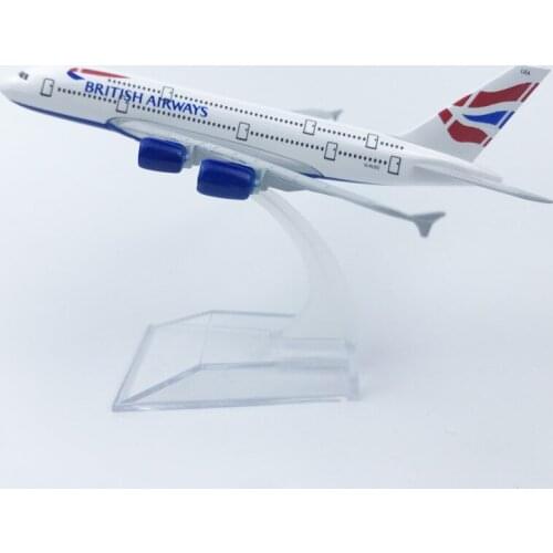 Alloy Aircraft Model British A380 16cm Alloy Aircraft Model Diecast Aircraft Toys Airplane Airliner Kid Gifts Collectible