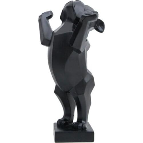 38CM CREATIVE GEOMETRIC DOG ART SCULPTURE ORIGAMI ANIMALS DOG FIGURINE RESIN ART&CRAFT HOME DECORATION R1725