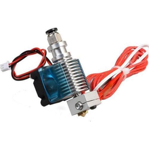 KuaiJieWei 3D Printer Metal 3D Printer V6 Extrusion Head Extruder Nozzle With Fan - Long 1.75mm filament
