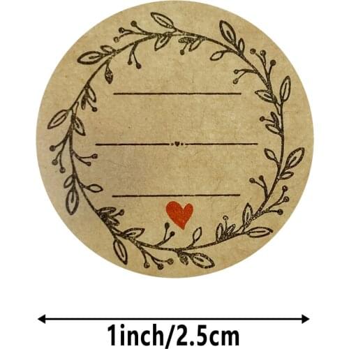 500pcs/roll 1 inch Can Hand Write Stickers for Wedding Favors Party Seal Labels Business Packing Label Stationery Sticker