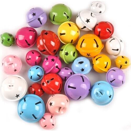 8 Colors Iron Jingle Bells For Christmas Craft Home Decoration Accessories Pendants Hanging DIY Christmas Tree ornaments C2678