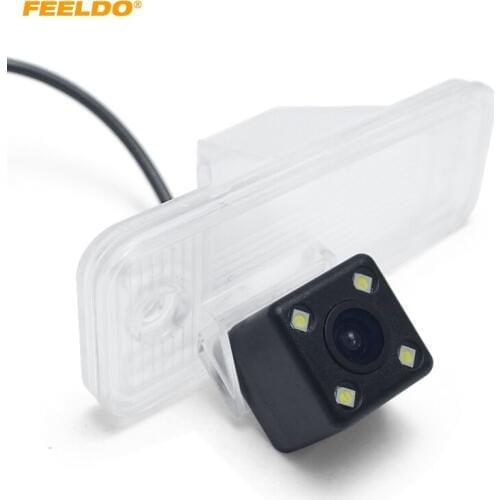 FEELDO Car Backup Rear View CCD Camera With 4-LED For Hyundai New Santafe IX45 Parking Reversing Camera #HQ2755