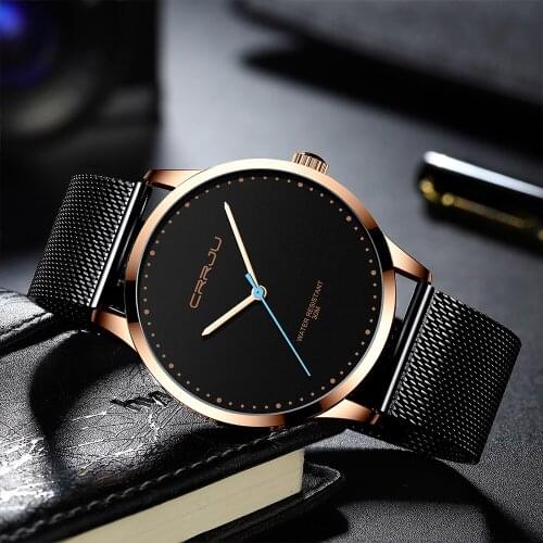CRRJU 2020 Luxury Brand Business Watch Waterproof Clock Male Casual Fashion Watches Men Quartz Wrist Watch Relogio Masculino