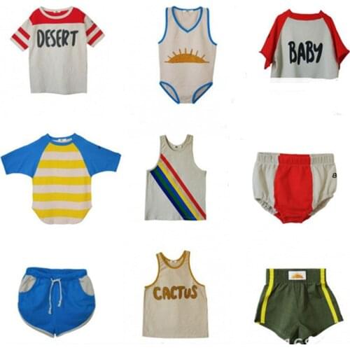 Kids Clothes Sets Bandy Beach Wear Girls T shirts Baby Rompers Cotton Cactus Sun T-shirt Toddler Boys Children Pants Tops Summer