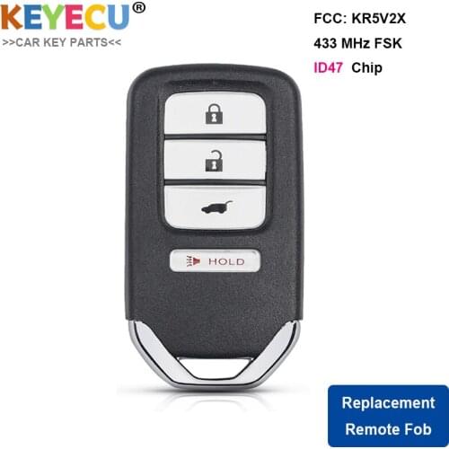 KEYECU Smart Remote Key Fob FCC KR5V2X A2C97183500 for Honda Civic CR-V Odyssey Pilot 72147-TGG-A11 72147-TLA-X01 724147-THR-A01