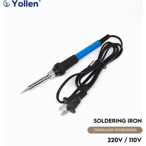 220V/110V 60W Adjustable Temperature Electric Soldering Iron Internal Heating Solder Station Repair Tool EUR/UK/US/CN standard