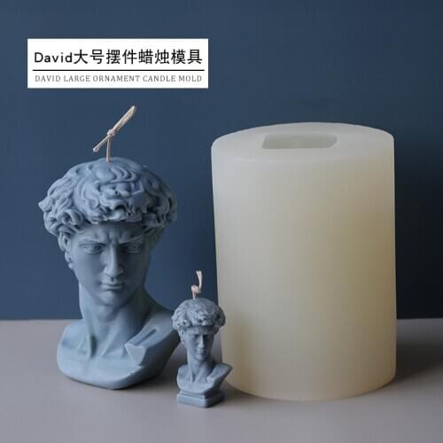 David David head candle mold home decoration ornament scented candle DIY material gypsum mold