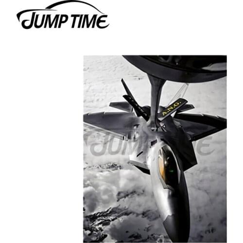 JumpTime 13 x 5cm A KC-135 Stratotanker refuels a F-22 Raptor Vinyl Car Stickers Waterproof Sunscreen Decal Personality Graphics