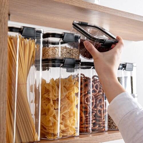 Grain Fresh Food Storage Container Kitchen Sealed Jar Spice Food Nut Storage Tank Multi-Function Home Finishing
