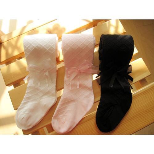 Lace Girls Pantyhose 100% Cotton Soft Elastic Baret Pants Soft 2017 Children Tights Leg Warmer Solid Girl Trousers