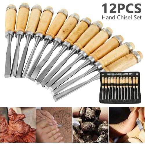 10/12/15Pcs Wood Carving Tools Carpenter Chisel Carving Knife Engraving For Woodworking Tool Cutter Woodcarving Sculptural Spoon