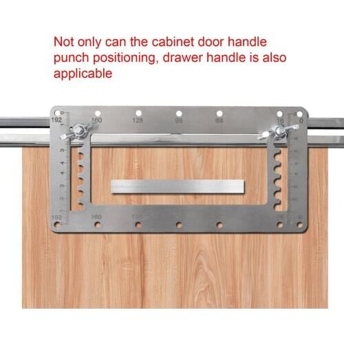 Hole Handle Punch Locator tool Woodworking Pocket Jig Set Wardrobe Door Cabinet Positioner Drill Guide Sleeve Hardware Jig
