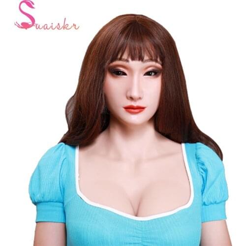 SUAISKR New Silicone Mask With Breast Plate Amanda For Cosplay Crossdressers Drag Queen Sissy