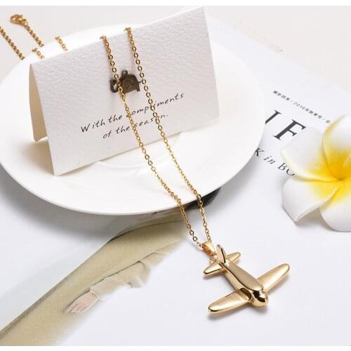 Mini Cremation Stainless Steel Airplane Cremation Urn Jewelry Chain Necklace Funeral Ashes Holder Keepsake Pendant Jewelry Ash