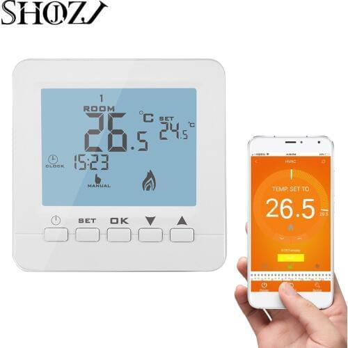 App control gas boiler temperature controller heating programmable thermostat wall mount