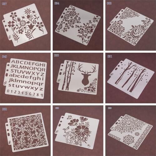 Christmas snowflake Deer DIY Layering Stencils Template For Walls Painting Scrapbooking Stamping Craft
