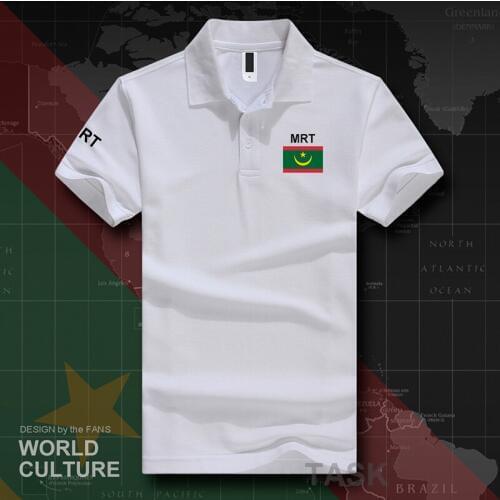Mauritania Mauritanian polo shirts men short sleeve white brands printed for country 2017 cotton nation team flag new MR MRT