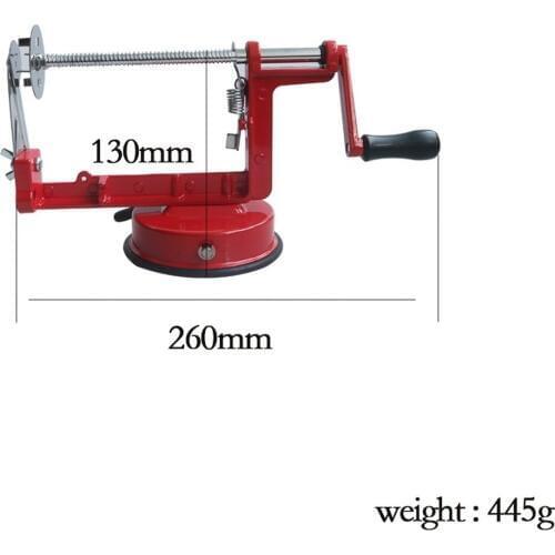 Manual Red Machine Vegetable Spiraliz Stainless Steel Twisted Potato Apple Slicer Spiral French Fry Cutter Cooking Tools