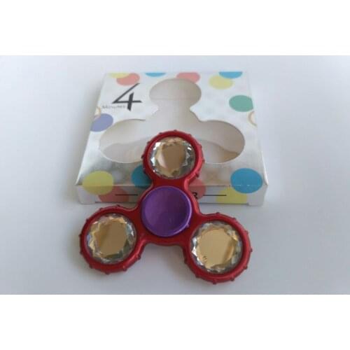 Rhinestone Fidget Hand Spinner Finger Spinner Electroplate ABS Focus Tri Spinner Fingertip Gyro Reduce Stress EDC Toy Gift