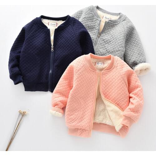 Girls sweater knitting sweater boys New autumn winter clothes with velvet warm thick baby pullover sweater 1-6 years old