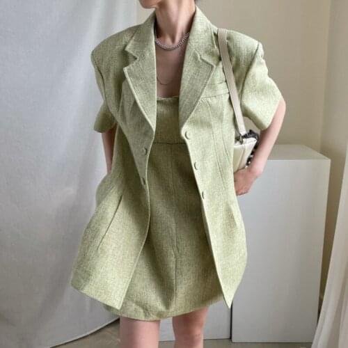 High Quality Korean Fashion Chic Ins Two Piece Set Women Long Coat + Sexy Mini Dress Suits Female 2 Piece Sets Women Outfits