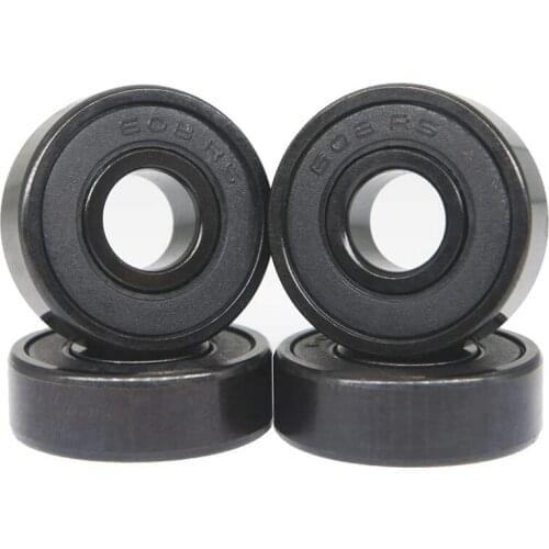 High-Speed 608RS Hybrid Black Ceramic Bearings Skateboard Bearings Ceramic Plastic Arc 608 Bearings