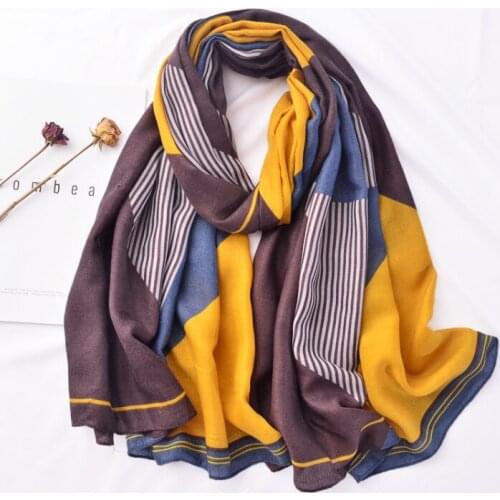 Yishine 2020 new arrival stripe geomestic design placement scarf beach sarong