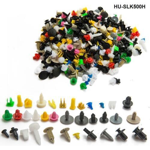 500pcs/LOT Engine Cover Fender Clips Fasteners Auto Bumper Rivet Retainer Push HU-SLK500H
