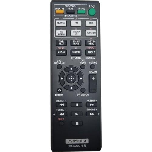 RM-ADU078 Remote Control Replace For Sony AV System HCD-DZ610 DAV-DZ170 DAV-DZ171 HBD-TZ135 HBD-TZ530