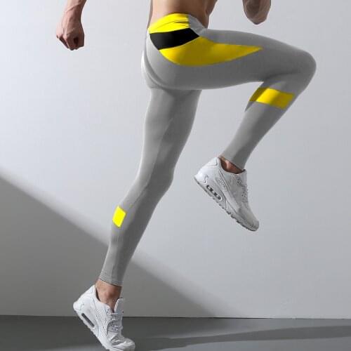 Winter Men Sweatpant Stretch Patchwork Legging Tights Skinny Compression Sport Pant Running Jogger Fitness Gym Pant Sportswear