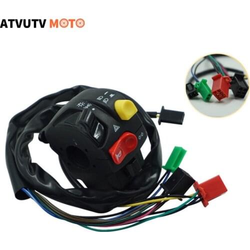 1pcs Left 7/8" 22mm Handlebar Switch Button Motorcycle Headlight Fog Light Horn Turn Signal Switch For Dirt Bike ATV Universal