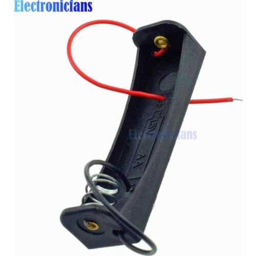 10Pcs/Lot 10X1 AA Battery 1.5V Holder Storage Box Case with 5" Lead For DIY Experiment