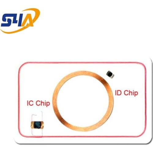 100pcs Dual Frequency RFID Cards 13.56MHz + 125KHz Proximit Smart Cards for Access Control Systems 915MHz + ID dual Cards