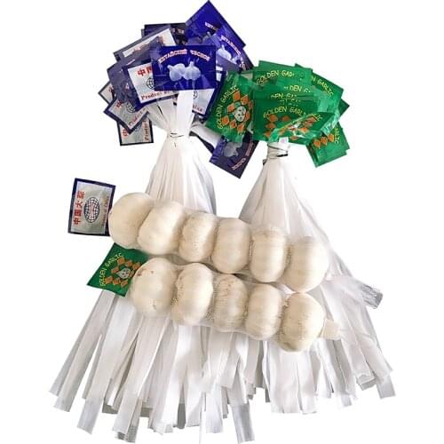 100pcs Net bag Garlic net bag garlic Packing net Kitchen storage bag Ventilation net Supermarket vegetable sales ratio packaging
