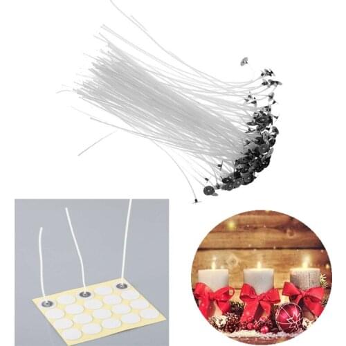 100PCS Candle Wicks Smokeless Wax Pure Cotton Core 15cm DIY Candle Making Pre-waxed Wicks For Party Supplies