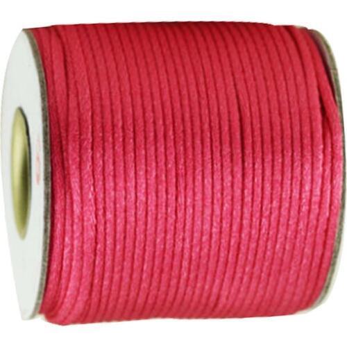 2mm DK Pink Nylon Cord Jewelry Findings Accessories Rattail Satin Macrame Rope Bracelet Thread Beading Cords 60m/Roll